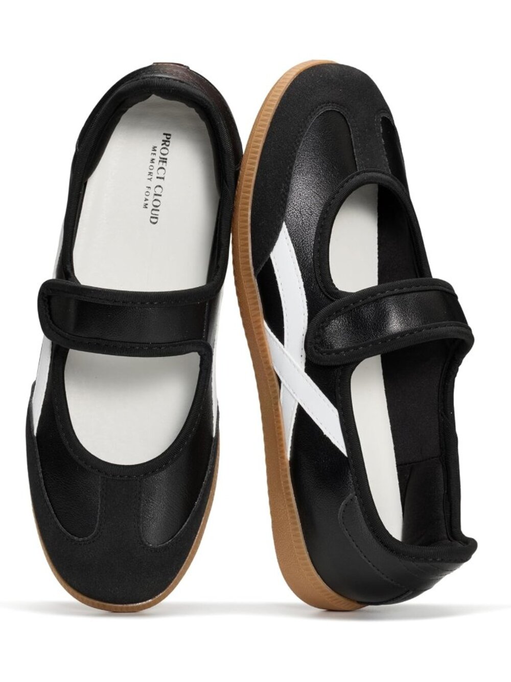 Women's Black Comfortable Trendy With Memory Foam Insole Fashion Sneakers